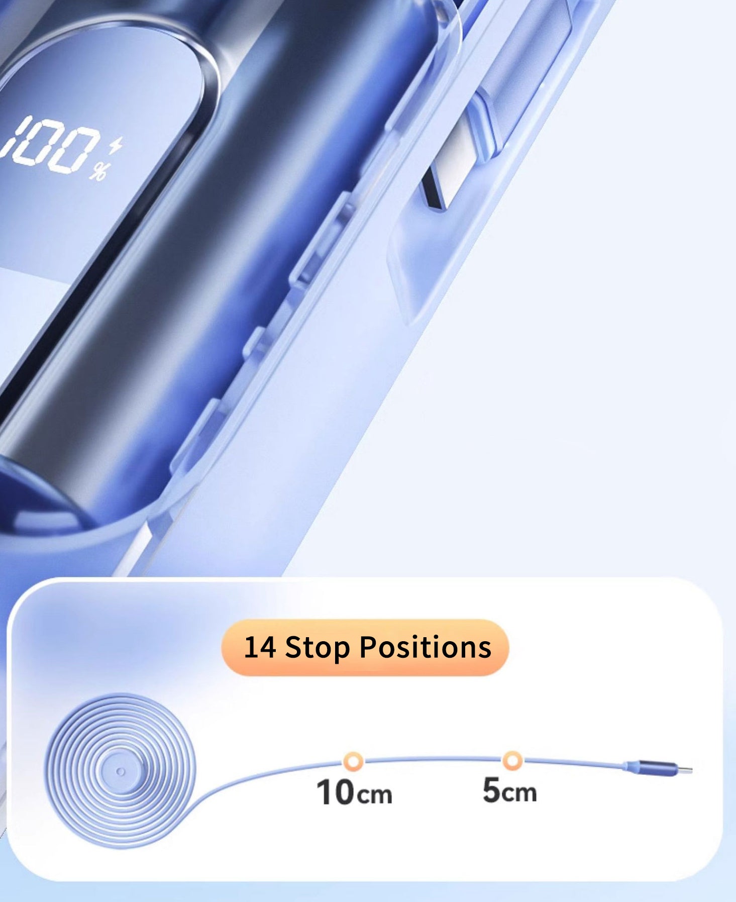 XBLU-TECH 10,000mAh 30W PD Power Bank – Retractable USB-C Cable, High-Speed Charging for iPhone, Samsung, and USB-C Devices