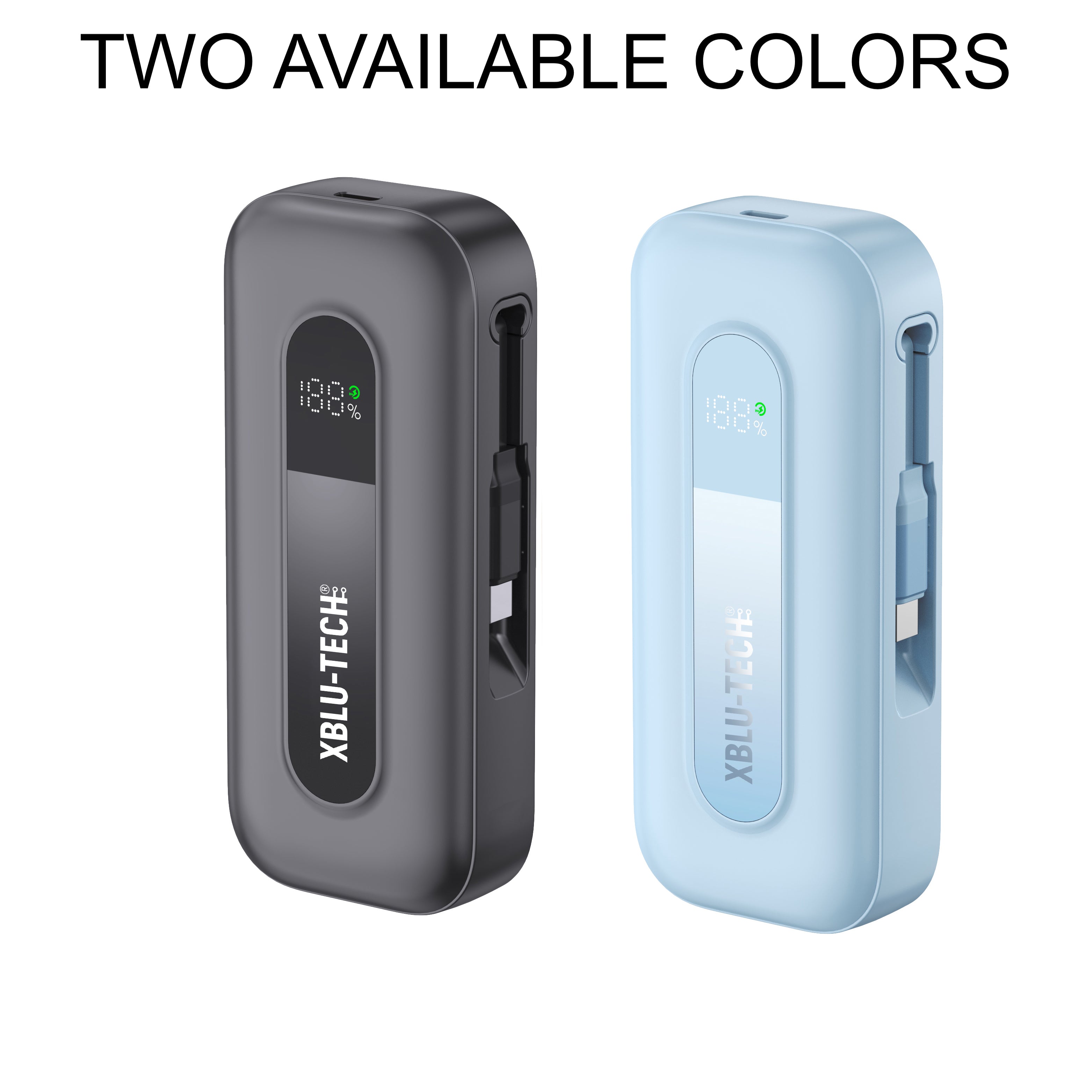 XBLU-TECH 10,000mAh 30W PD Power Bank – Retractable USB-C Cable, High-Speed Charging for iPhone, Samsung, and USB-C Devices